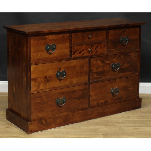 302 - A Laura Ashley birch and birch veneer Garrat chest, of eight drawers, 85.5cm high, 127cm wide, 42.5c... 