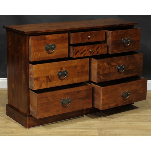 302 - A Laura Ashley birch and birch veneer Garrat chest, of eight drawers, 85.5cm high, 127cm wide, 42.5c... 