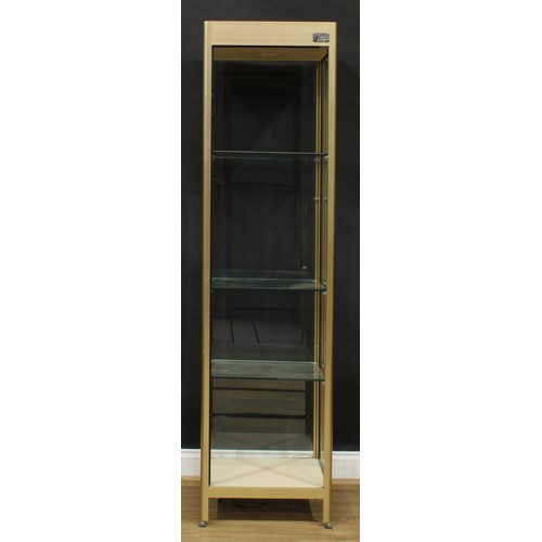 1240 - A contemporary open display cabinet or showcase, 192.5cm high, 51cm square