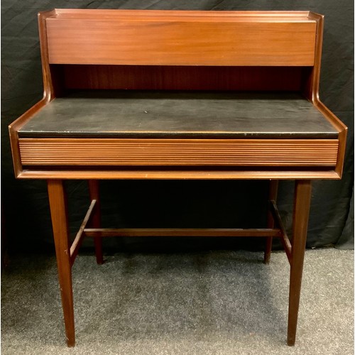 38 - A 1950’s ‘Piano-top’ Afromosia writing desk by Richard Hornby, 102cm high x 91.5cm wide x 58.5cm dee... 