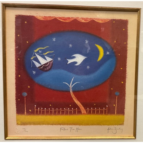 81 - Adam Barsby, a pair, limited edition prints, Once Upon A Dream and Follow The Moon, signed in pencil... 