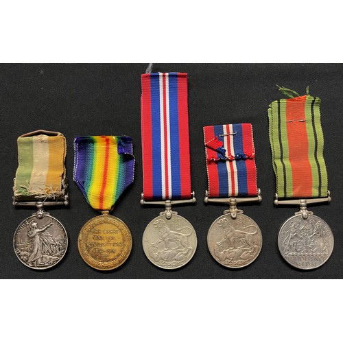 5000 - Kings South Africa Medal with 1901 & 1902 Clasps to 6520 Pte J Fordham, Royal Scots complete with or... 