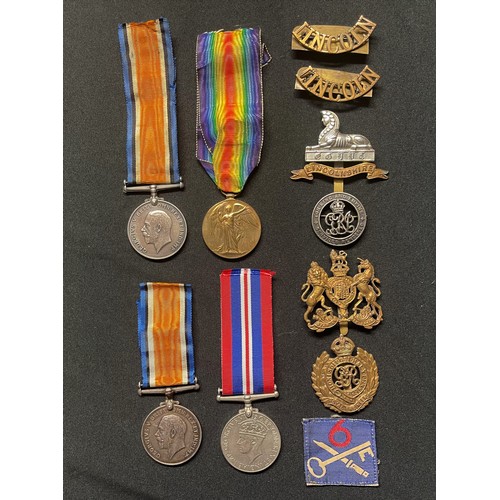 5010 - WW1 British Medal Group and Silver War Badge to 43732 Pte William Tagg, Lincolnshire Regt comprising... 