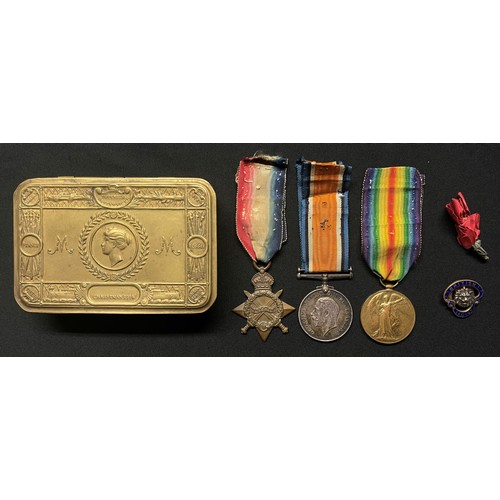 5011 - WW1 British Medal Group comprising of 1914-15 Star, British War Medal and Victory Medal to 13407 Pte... 