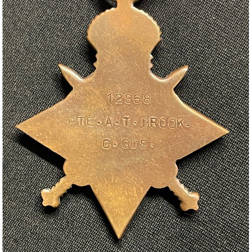 5013 - WWI British Medal group comprising of 1914-15 Star, British War Medal and Victory Medal to 12868 Pte... 
