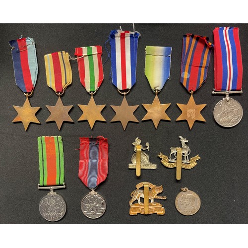 5020 - WW2 British Medal Collection comprising of: 1939-45 Star, Africa Star, Italy Star, France & Germany ... 