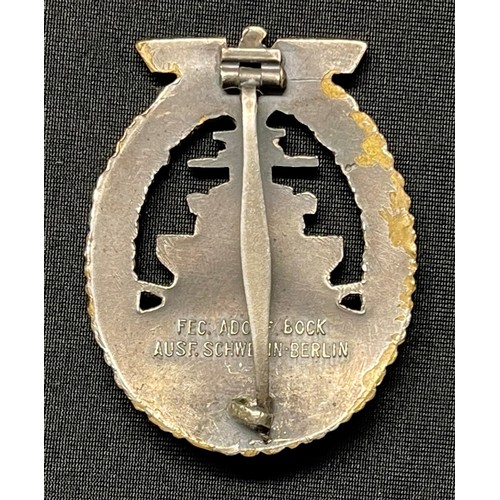 5031 - WW2 Third Reich Flotten-Kriegsabzeichen - High Seas Fleet War Badge. Early Tombak example. Maker mar... 