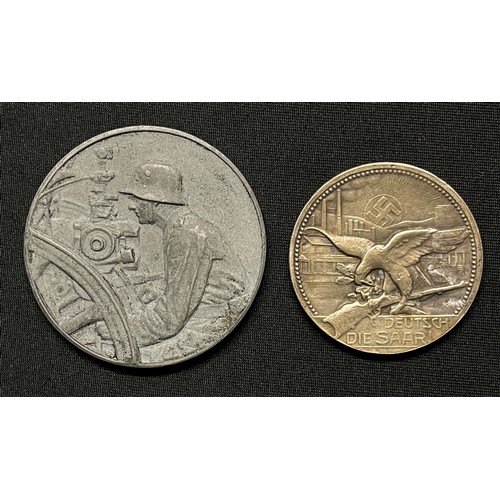 5034 - WW2 Third Reich Heer Shooting Prize Medalion, 19th Artillerie Regiment, 7 Batterie, 3rd Preis 1936. ... 