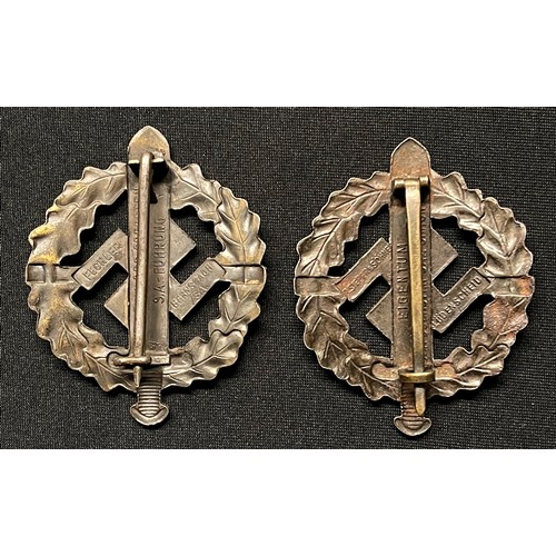 5039 - WW2 Third Reich Bronzes SA-Sportabzeichen - SA Sports Badge in Bronze by Fechler. Along with another... 