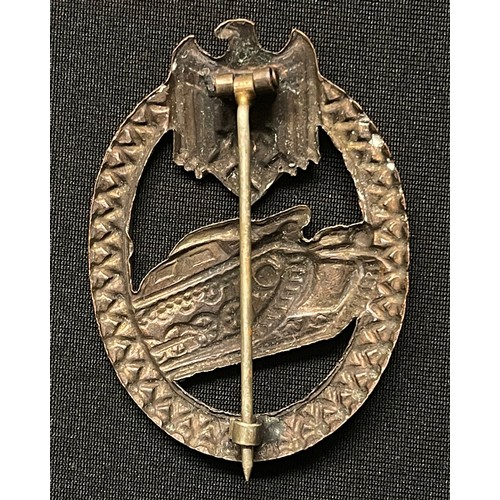 5052 - WW2 Third Reich Heer Panzer Schützenschnur Marksmans badge in Bronze taken from the lanyard. No make... 