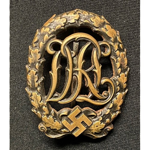 5070 - WW2 Third Reich DRL Sportabzeichen in Bronze - National Sports Badge in Bronze. Maker marked 