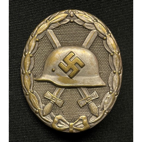 5076 - WW2 Third Reich Verwundetenabzeichen 1939 in Silber - Wound badge 1939 in Silver. Early Tombak examp... 