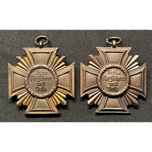 5081 - WW2 Third Reich Dienstauszeichnung der NSDAP 10 Jahre - Long Service Award of the NSDAP 10 Years x 2... 