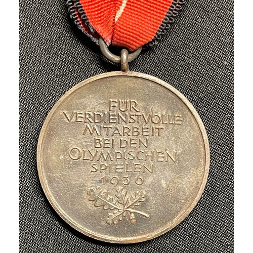 5086 - WW2 Third Reich Olympia Erinnerungsmedaille - Commemorative Medal for the Olympic Games complete wit... 