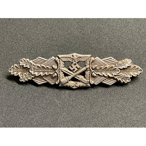 5088 - WW2 Third Reich Nahkampfspange in Bronze - Close Combat Clasp in Bronze. Maker marked 