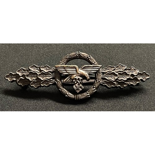 5093 - WW2 Third Reich Frontflugspange für Transportflieger in Bronze - Luftwaffe Transport Clasp in Bronze... 