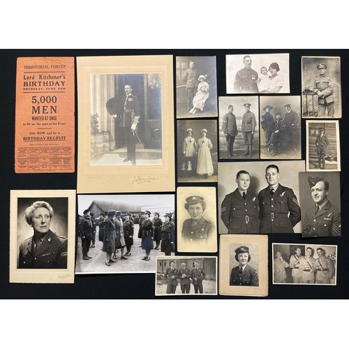 5115 - WW1 British Lord Kitchener's Birthday Recruiting pamphlet plus other WW1 British photographs inc por... 