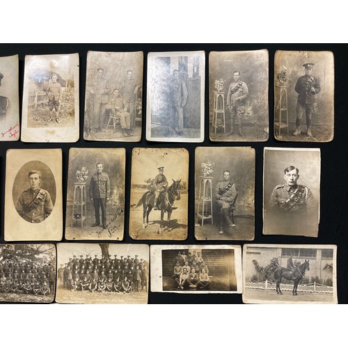 5125 - WW1 British Photographic Portrait postcards approx. 40 plus along with 10 other showing street scene... 