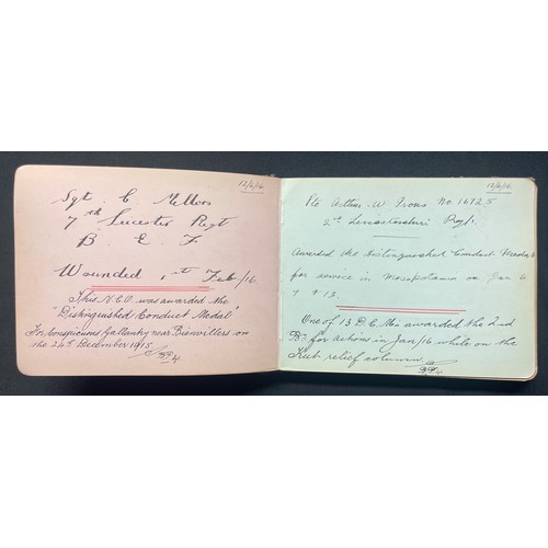 5126 - WW1 British Leicestershire Regiment Autograph Album compiled by Sgt B Pain of the Regimental Depot d... 