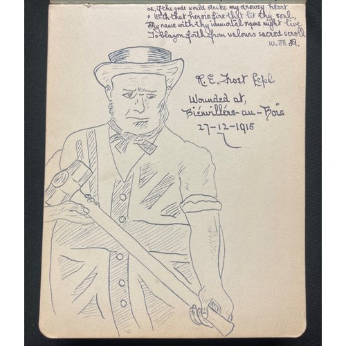 5126 - WW1 British Leicestershire Regiment Autograph Album compiled by Sgt B Pain of the Regimental Depot d... 