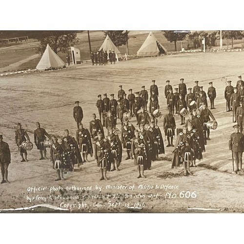 5147 - WW1 Canadian Expeditionary Force, 154th Overseas Battalion large framed Panoramic photo, official au... 