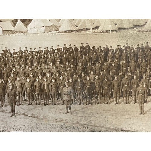 5147 - WW1 Canadian Expeditionary Force, 154th Overseas Battalion large framed Panoramic photo, official au... 
