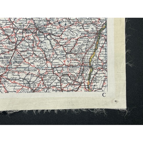 5155 - WW2 British RAF Silk Escape Map of France Code letter C/D.