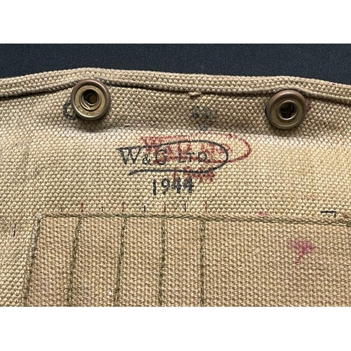 5170 - WW2 British 1937 pattern Webbing Map Case, maker marked and dated 