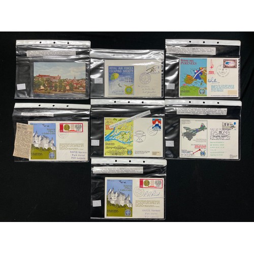 5174 - WW2 British RAF Escaped PoW interest: a collection of Postcards and signed first day covers to inclu... 