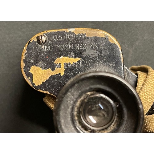 5180 - WW2 British Binoculars Prism No2 Mk2 x6, maker marked and dated 