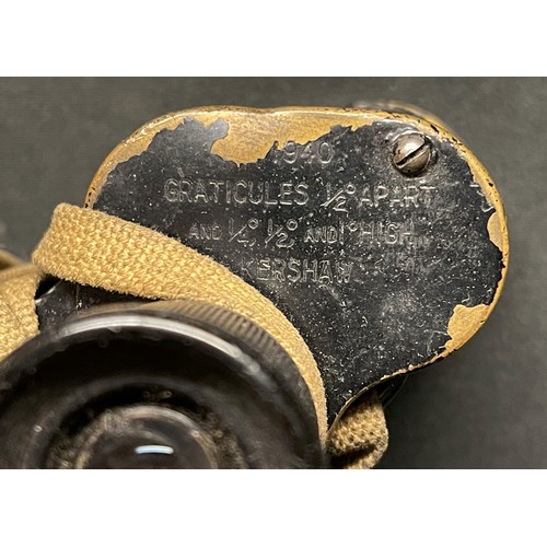 5180 - WW2 British Binoculars Prism No2 Mk2 x6, maker marked and dated 