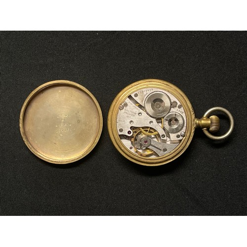 5197 - WW2 British Pocket Watches: one by Waltham USA model Premier 16s with white dial with Roman numerals... 