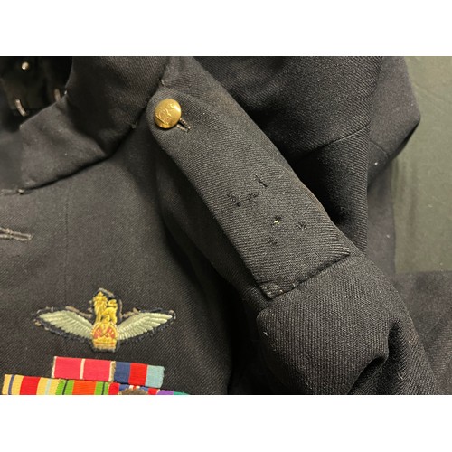 5198 - WW2 British Royal Artillery Officers No1 Dress Uniform Jacket. Kings Crown RA Buttons, small pattern... 