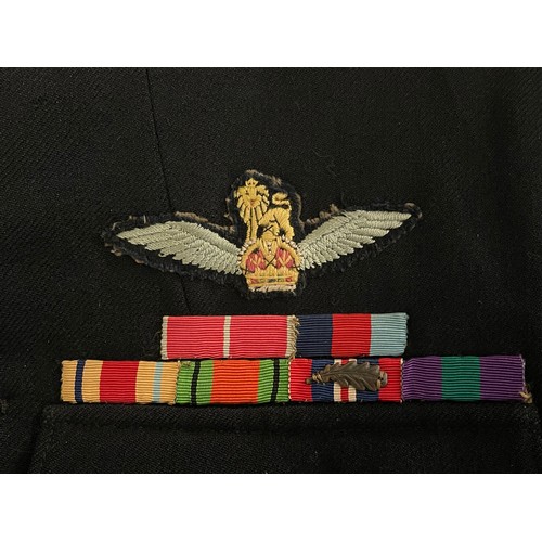 5198 - WW2 British Royal Artillery Officers No1 Dress Uniform Jacket. Kings Crown RA Buttons, small pattern... 