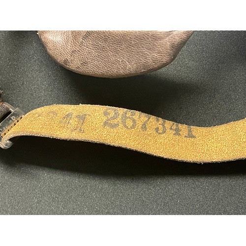 5207 - WW2 RAF /RCAF Battle of Britian era MKIII Flying Goggles, impressed mark on strap 