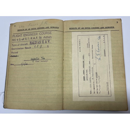 5210 - WW2 British RAF Halifax Flight Engineers flying log book group to 1488684 Joseph Harold Hands, later... 