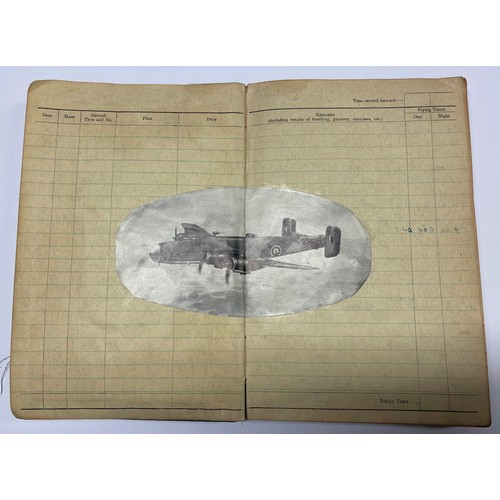 5210 - WW2 British RAF Halifax Flight Engineers flying log book group to 1488684 Joseph Harold Hands, later... 