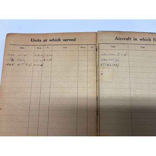 5210 - WW2 British RAF Halifax Flight Engineers flying log book group to 1488684 Joseph Harold Hands, later... 