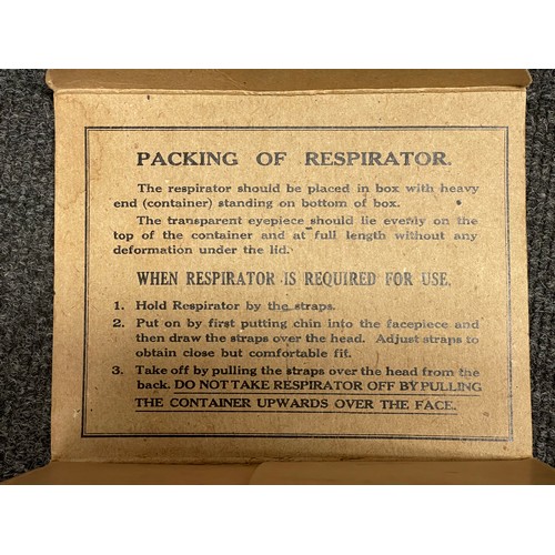 5215 - WW2 British Home Front Civilian Respirators x 3. All in original boxes, some with owners names.