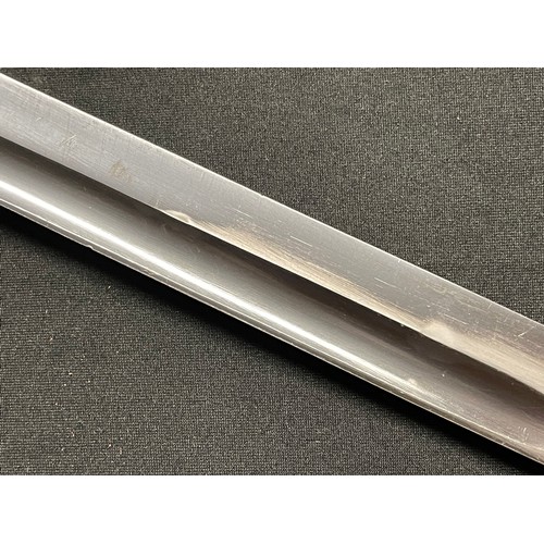 5227 - WW2 Third Reich Mauser K98 Bayonet with single edged fullered blade 247mm in length, maker marked 