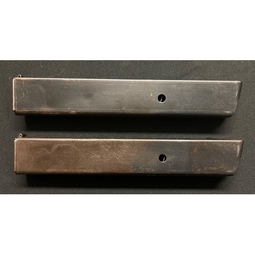 5231 - WW2 Third Reich Steyr MP34 32 round magazines x 2. Both are maker marked along with WaA inspection m... 