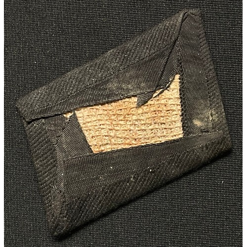 5235 - WW2 Third Reich Waffen SS Runic collar tab in Bevo woven form, unissued condition. War Souvenir of R... 