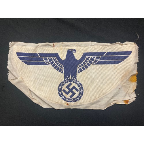 5238 - WW2 Third Reich Kriegsmarine Bevo breast eagle in  unissued condition: Large size sports vest eagle ... 