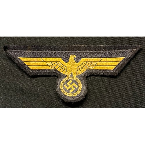 5238 - WW2 Third Reich Kriegsmarine Bevo breast eagle in  unissued condition: Large size sports vest eagle ... 