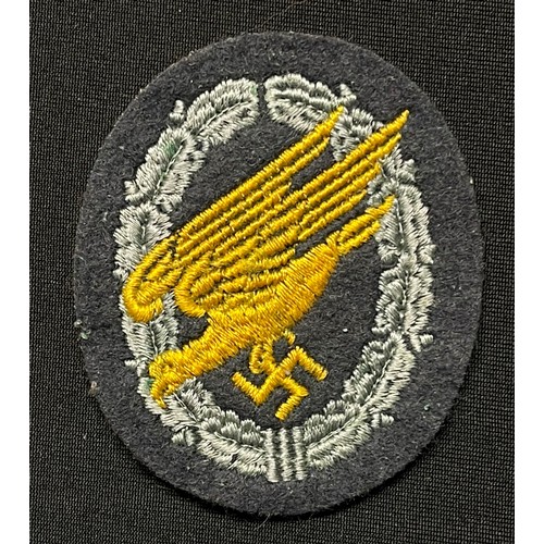 5243 - WW2 Third Reich Fallschirmschützenabzeichen der Luftwaffe - Luftwaffe Paratroopers Badge cloth activ... 