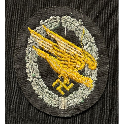 5243 - WW2 Third Reich Fallschirmschützenabzeichen der Luftwaffe - Luftwaffe Paratroopers Badge cloth activ... 