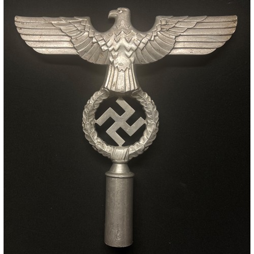 5250 - WW2 Third Reich 2nd Pattern NSDAP Banner Top. Pole fixing is marked 