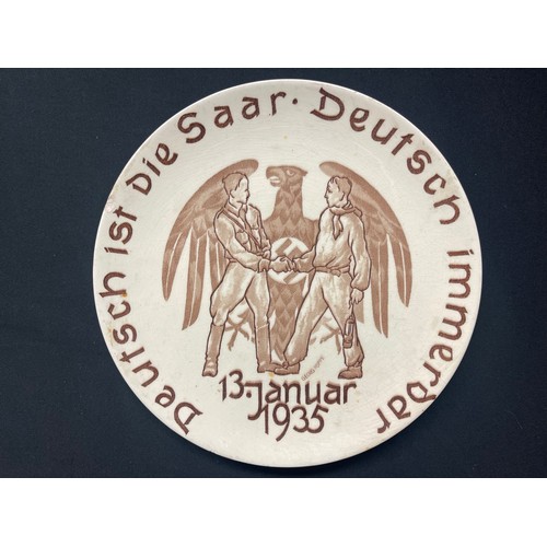 5256 - WW2 Third Reich Commorative Transfer Printed Earthenware Plate 