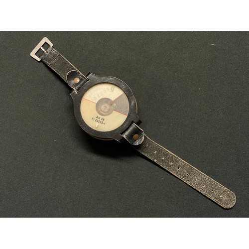 5258 - WW2 Third Reich Luftwaffe Wrist Compass complete with original strap. Maker marked 