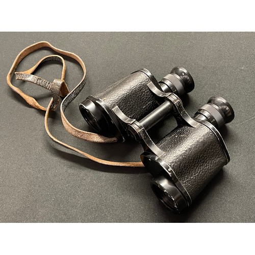 5262 - WW2 Third Reich Rare Waffen SS issue 6x30 Dienstglas Binoculars maker RUKA Rathenow, serial number 1... 